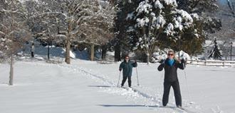 Crossing country skiing at a Monmouth County park Crossing country skiing at a Monmouth County park