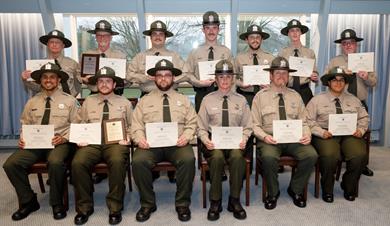 group photo of the Park Ranger graduates
